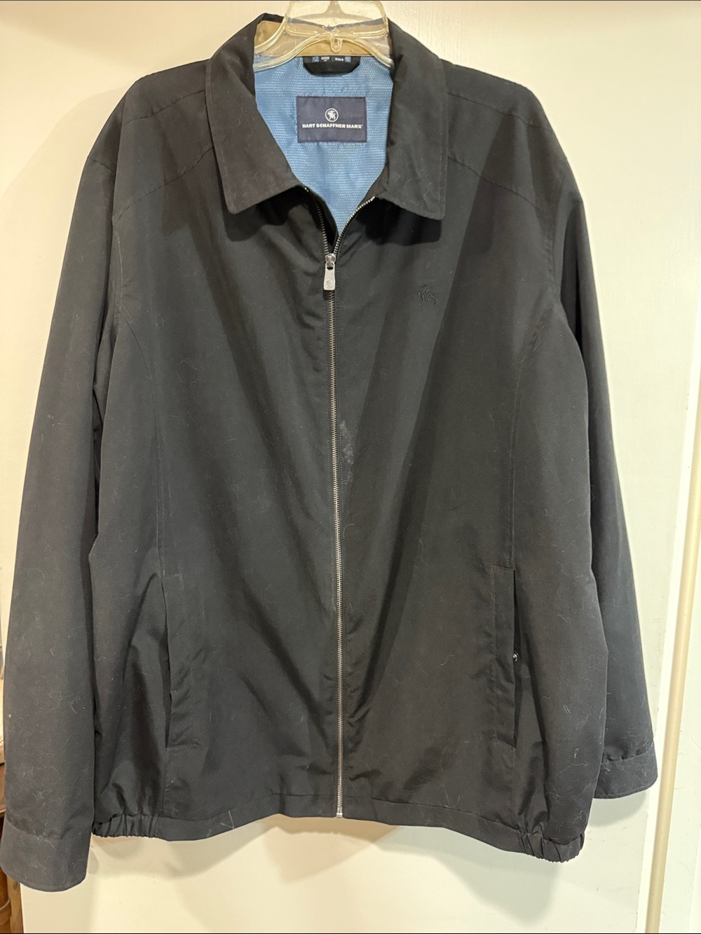 Hart Schaffner Marx Black Lightweight Zip-Up Jacket